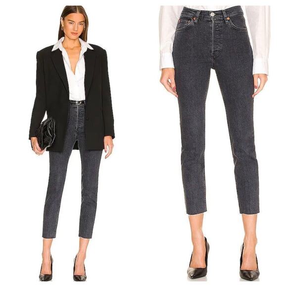 RE/DONE 90s High-Rise Ankle Crop Jeans Size 25 New with Tags - Picture 1 of 9